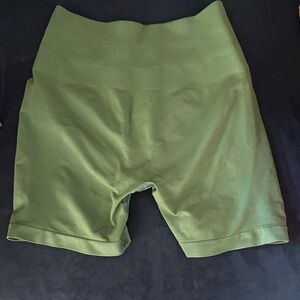 Alphalete Women's Olive Green Bike Shorts